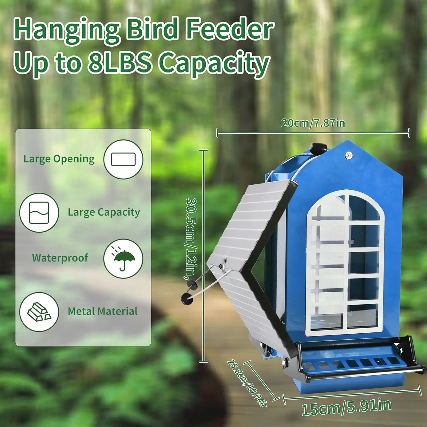 Squirrel Proof Metal Hanging Bird Feeder