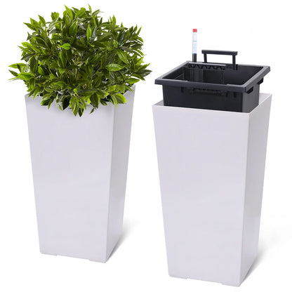 Large Plant Pots with Drainage Holes＆ Water Level Monitor