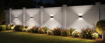 Solar Wall Lights 2 Pack with Remote, 3 Color Modes