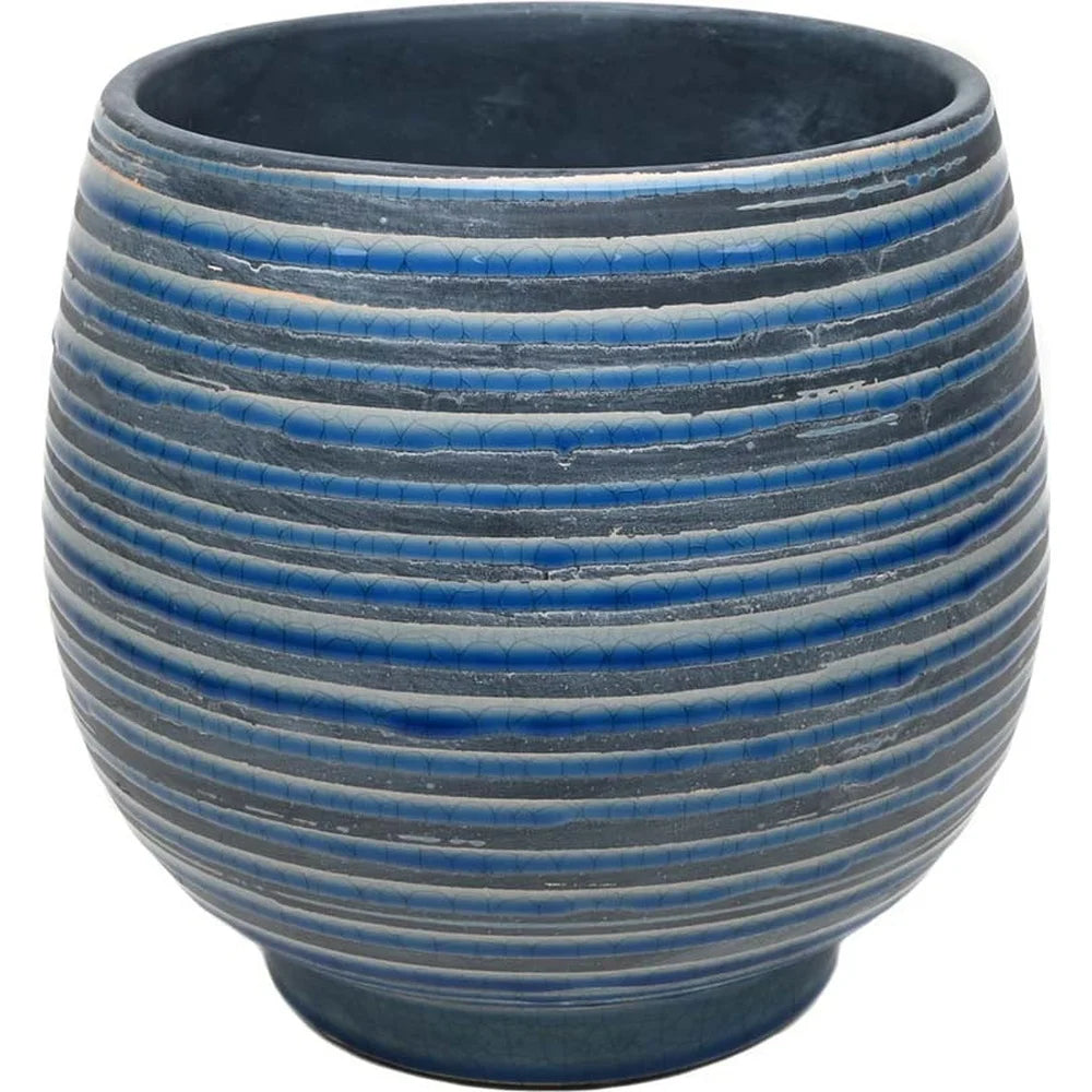 Ceramic Lynlee Planter 10 Inch Round Pot with Drainage Holes