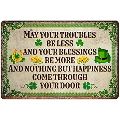 St Patrick Day Decor Metal Sign