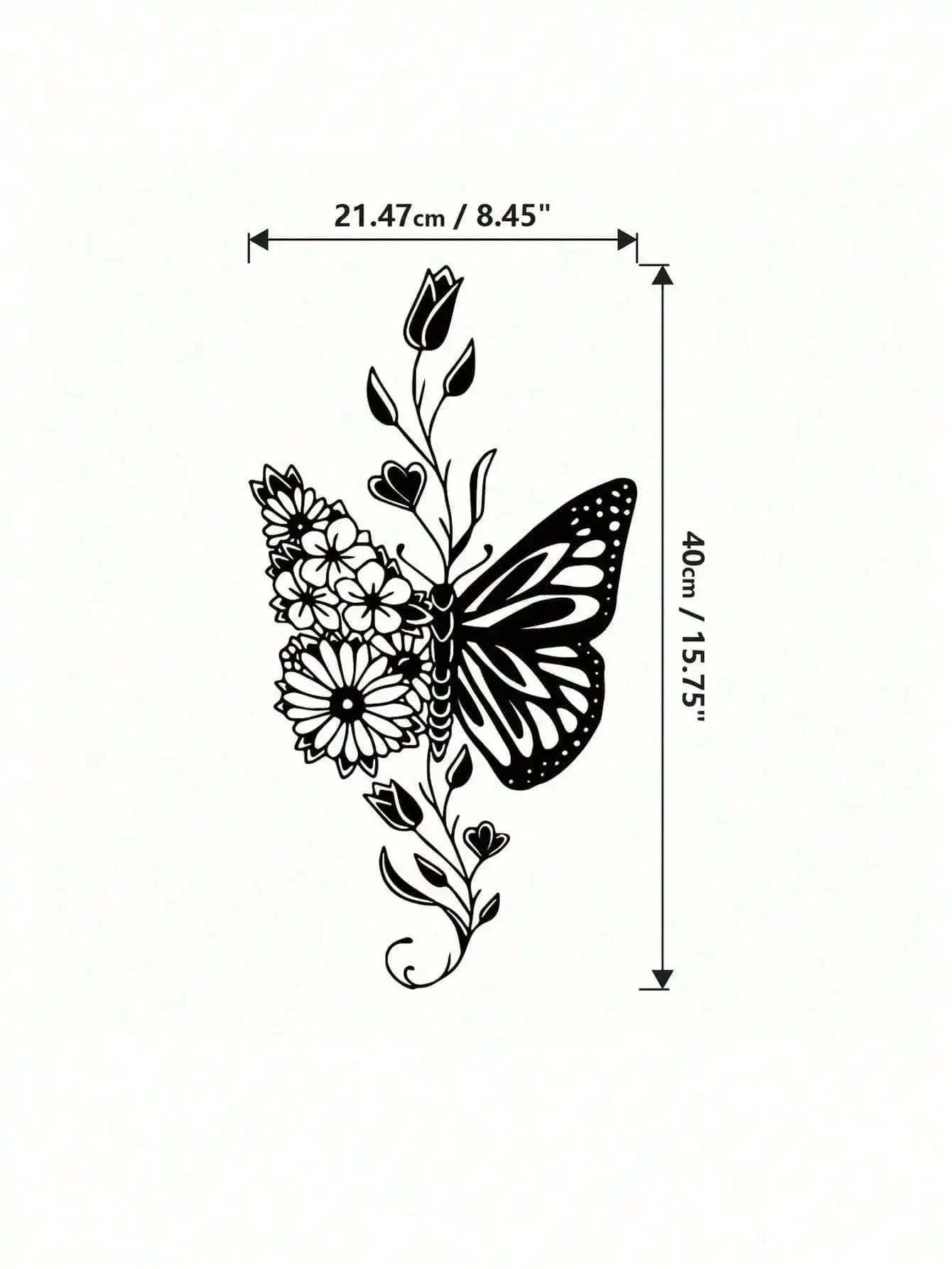 Large Butterfly Iron Wall Art