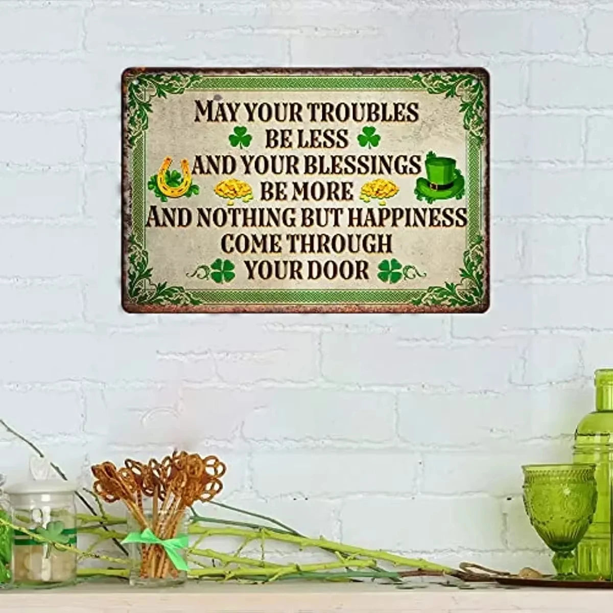 St Patrick Day Decor Metal Sign