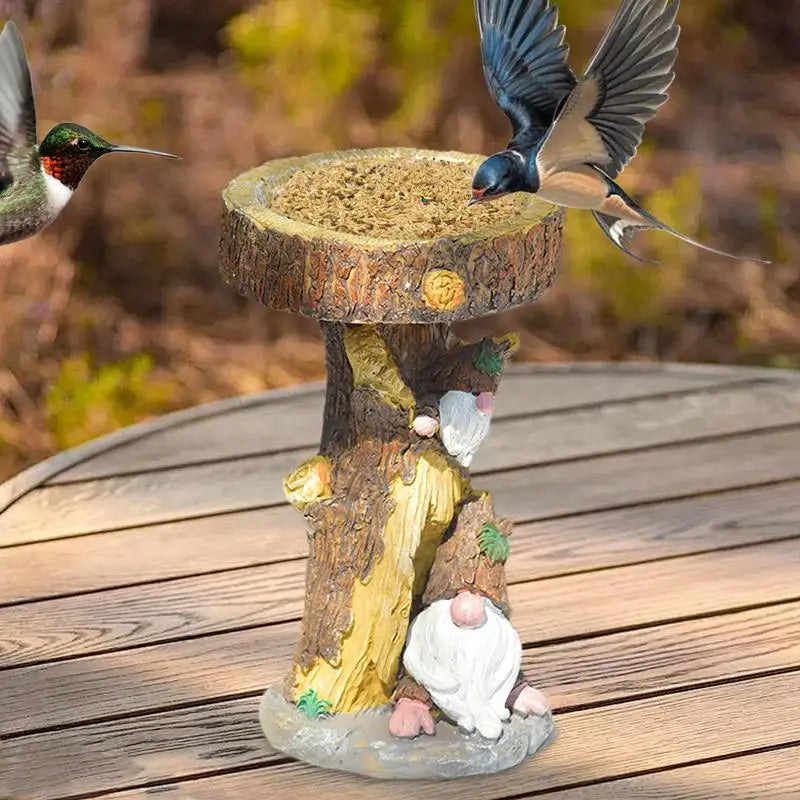 Decorative Resin Wild Bird Feeder Decorative Lawn Figurines