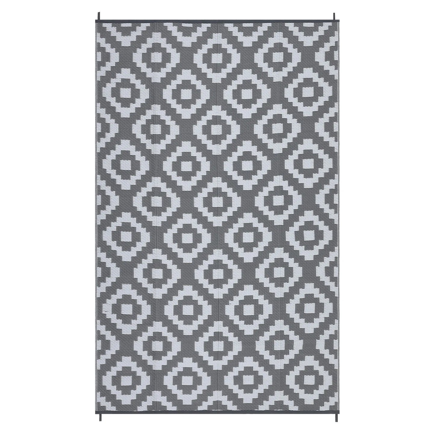 Modern Geometric Reversible Waterproof Outdoor Rug