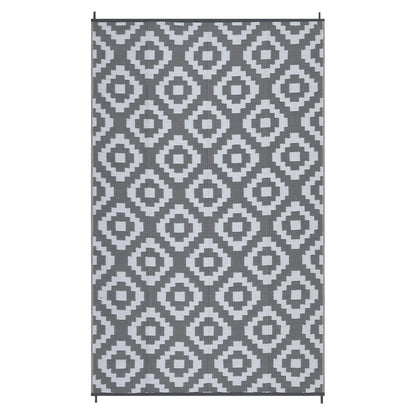 Modern Geometric Reversible Waterproof Outdoor Rug