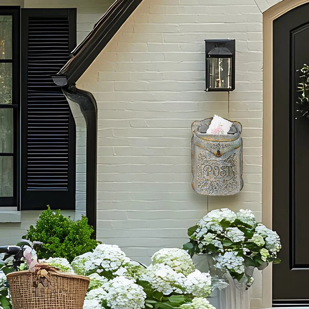 Metal Wall Mounted Farmhouse Mailbox