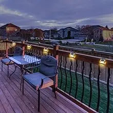 LED Solar Lights for Steps Deck Solar Stair Light Outdoor Waterproof Stainless Steel