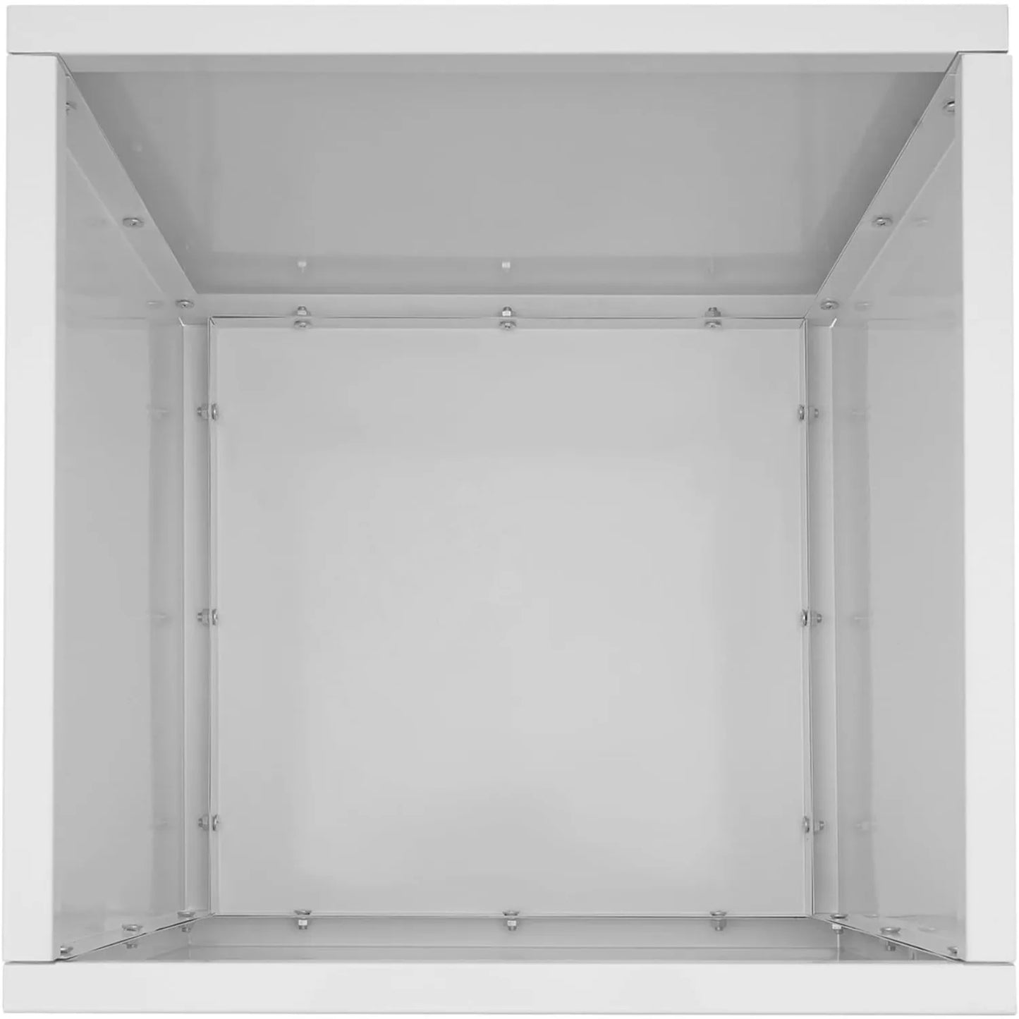 White Steel Square Planter Box