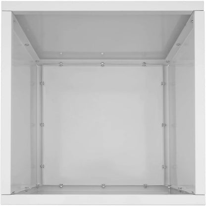 White Steel Square Planter Box