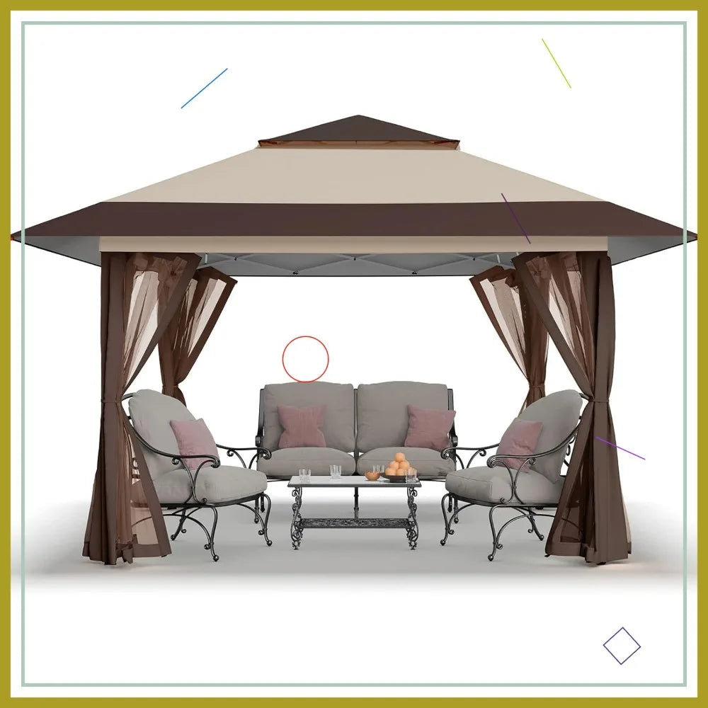 13x13 Pop Up Gazebo Canopy with Wheeled Bag