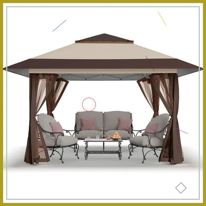 13x13 Pop Up Gazebo Canopy with Wheeled Bag
