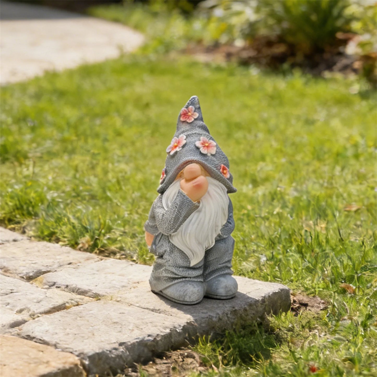 Cute Resin Gnomes Garden Statues with Pooping Design