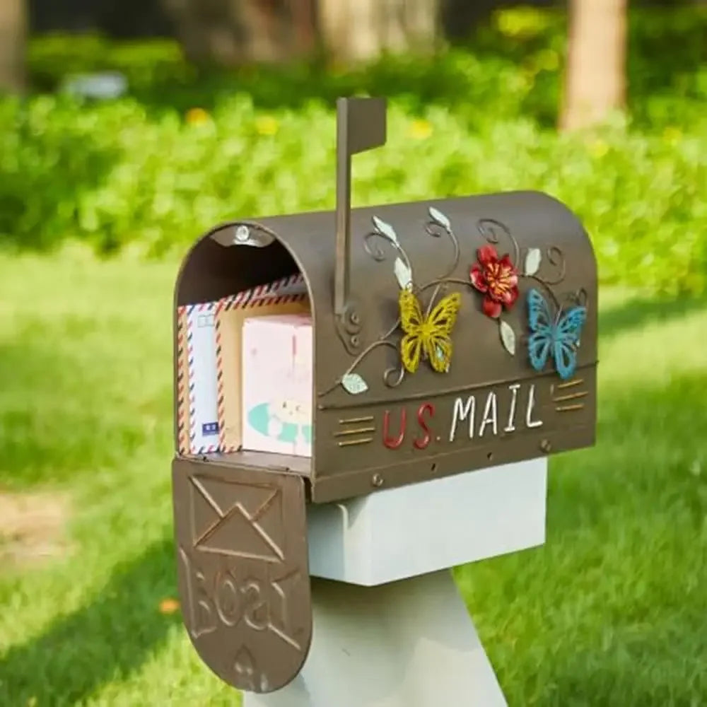 Outdoor Post Mount Decorative Mailbox