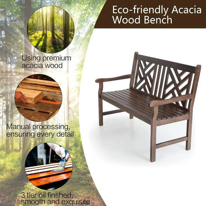 Outdoor Acacia Wood Garden Bench