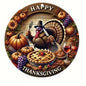 "'Happy Thanksgiving' – 1pc 2D Round Plaque