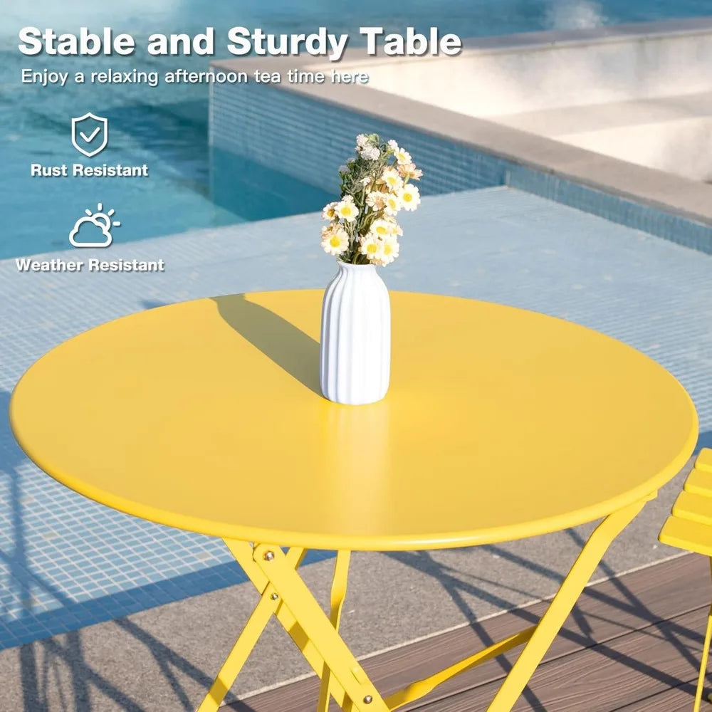 3 Piece Folding Bistro Set
