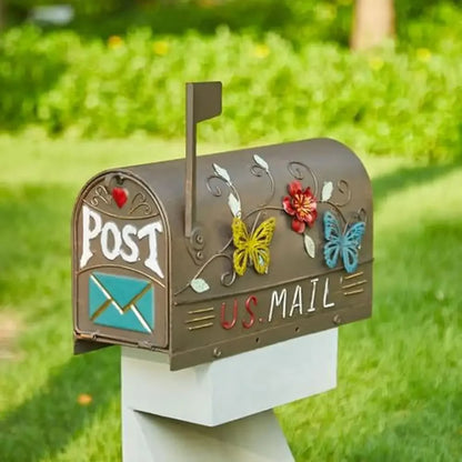 Outdoor Post Mount Decorative Mailbox
