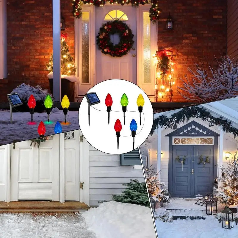 Solar Outdoor Lighted Stake For Christmas