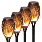 4/6/8/12Pcs Solar Flickering Outdoor Flame Torch Light