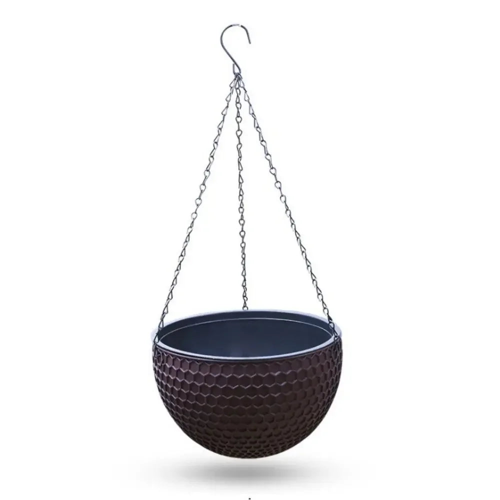 New Plastic Imitation Weaving Hanging Flower Basket