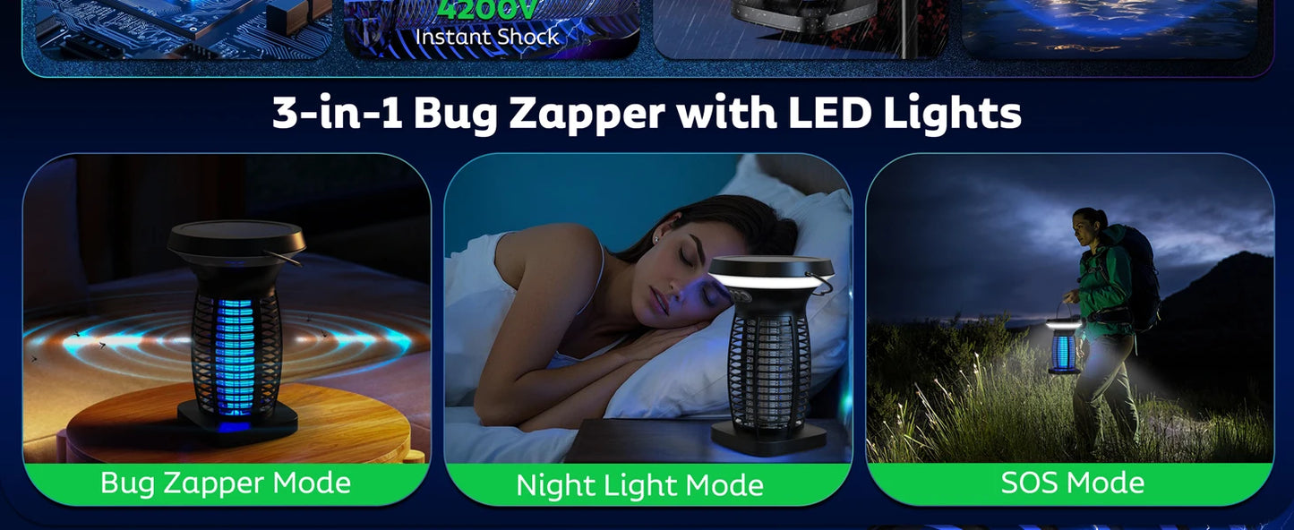 Outdoor Waterproof Solar Bug Zapper