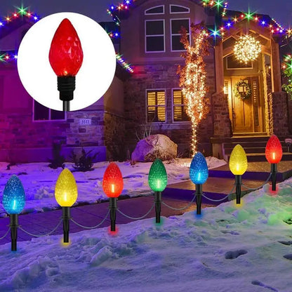 Solar Outdoor Lighted Stake For Christmas