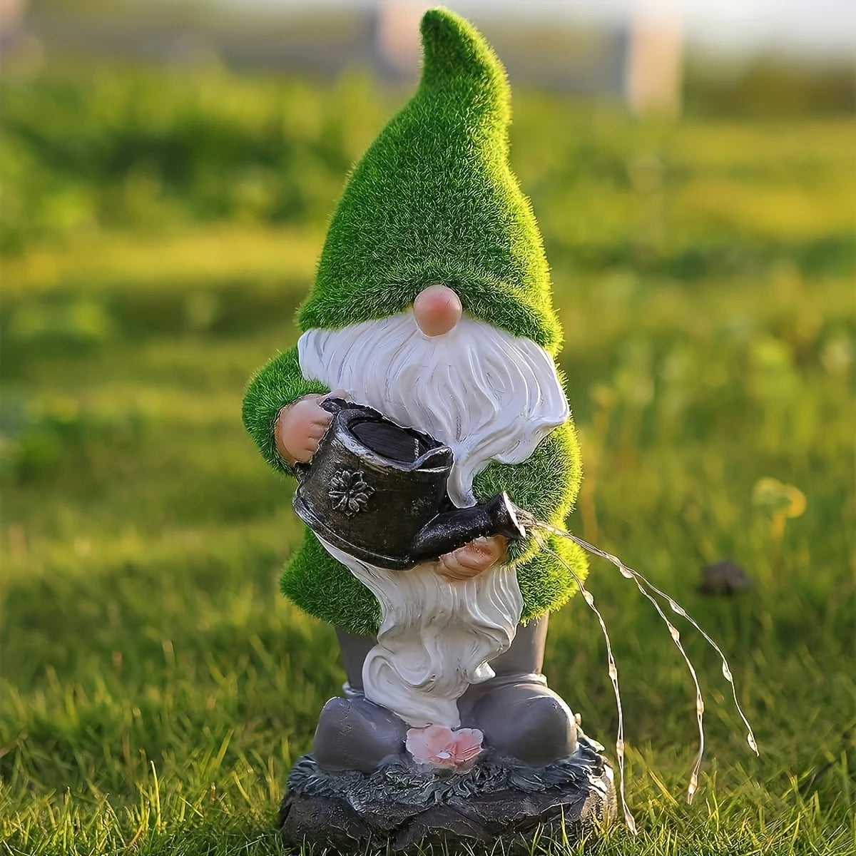 Garden Gnomes Statue w/Solar LED Lights