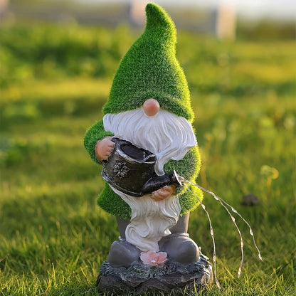 Garden Gnomes Statue w/Solar LED Lights