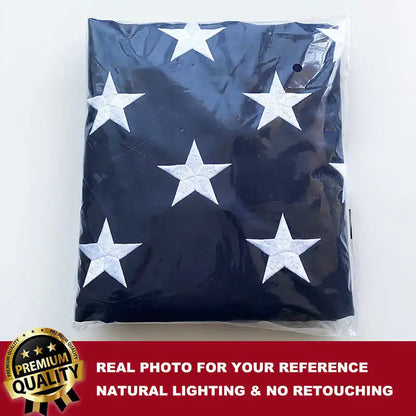 Embroidered American Flag Durable Waterproof Oxford Fabric Brass Grommet For Indoor And Outdoor