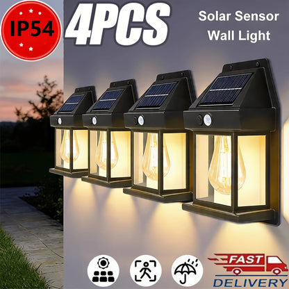 4/2-Pack Outdoor Solar Wall Lights