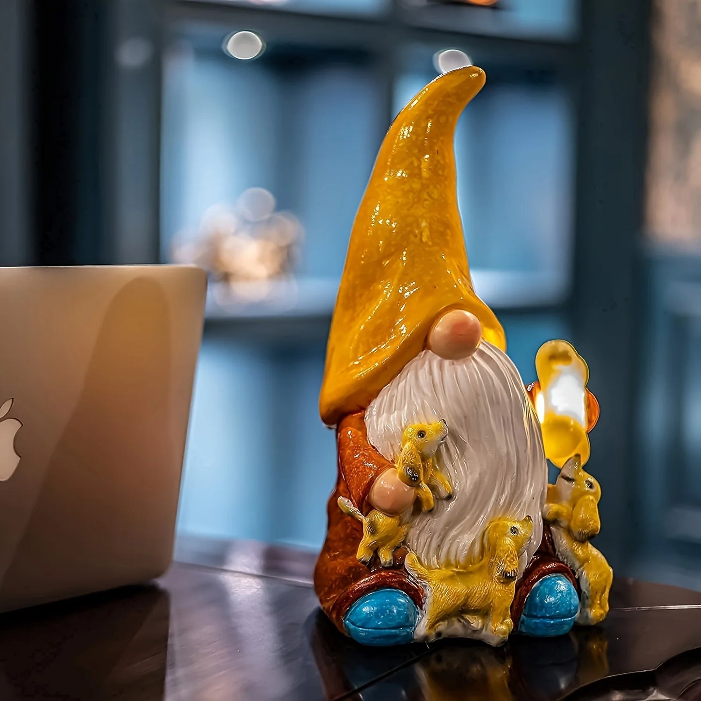 Garden Gnome Statue with Solar Lights