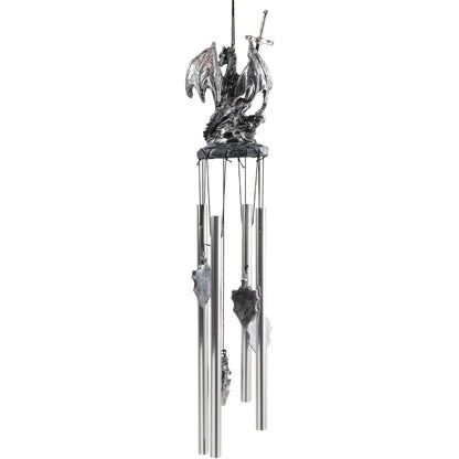 medieval dragon figurine wind chime