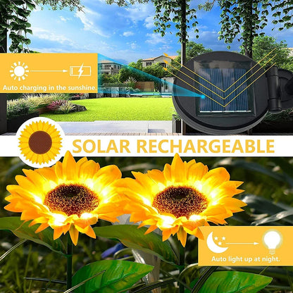 Outdoor Solar Sunflowers Waterproof LED Lawn Light